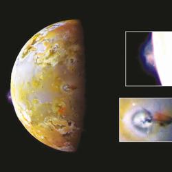 Composite photograph of Jupiter’s moon, Io