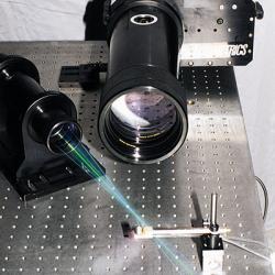 An instrument that uses laser light to inspect individual droplets of fuel