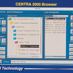 Screen shot of CENTRA 2000 software
