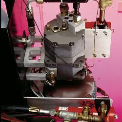 Orbital VaneTM compressor, shown here operating in a metering system for a micro-turbine alternator.