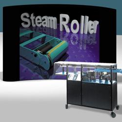 SteamRoller unit on wheels with a SteamRoller display in the background