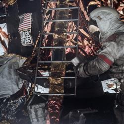 Astronaut Gene Cernan was on the lunar surface