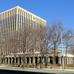 This building in Cambridge, Massachusetts, now the John A. Volpe National Transportation Systems Center, housed NASA’s short-lived Electronics Research Center from 1964 to 1970