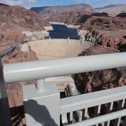 Handrails on the Hoover Dam Bypass Bridge over the Colorado River