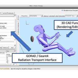Computer interface shows seated figure on screen