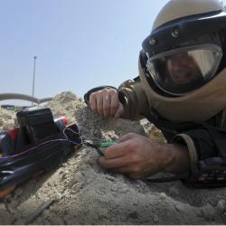 Bomb disposal is just one dangerous job RoboMantis could take off of human workers’ hands. The company hopes it can stand in for people in dangerous emergency rescue, oil and gas, chemical handling, mining, and other operations that pose significant risk to life and limb. Image courtesy of the U.S. Air Force An explosive ordnance disposal worker diffuses a bomb