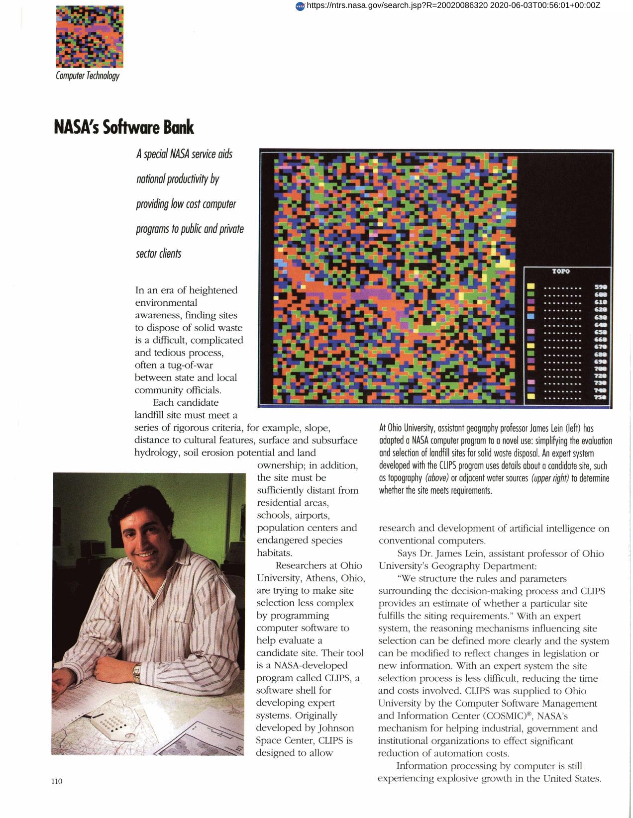 NASA's Software Bank (ASAP)