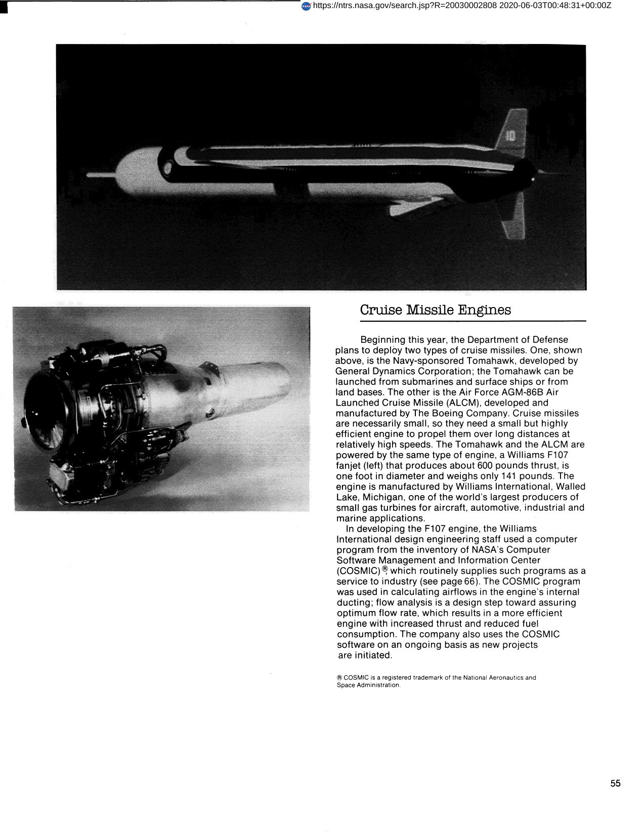 Cruise Missile Engines