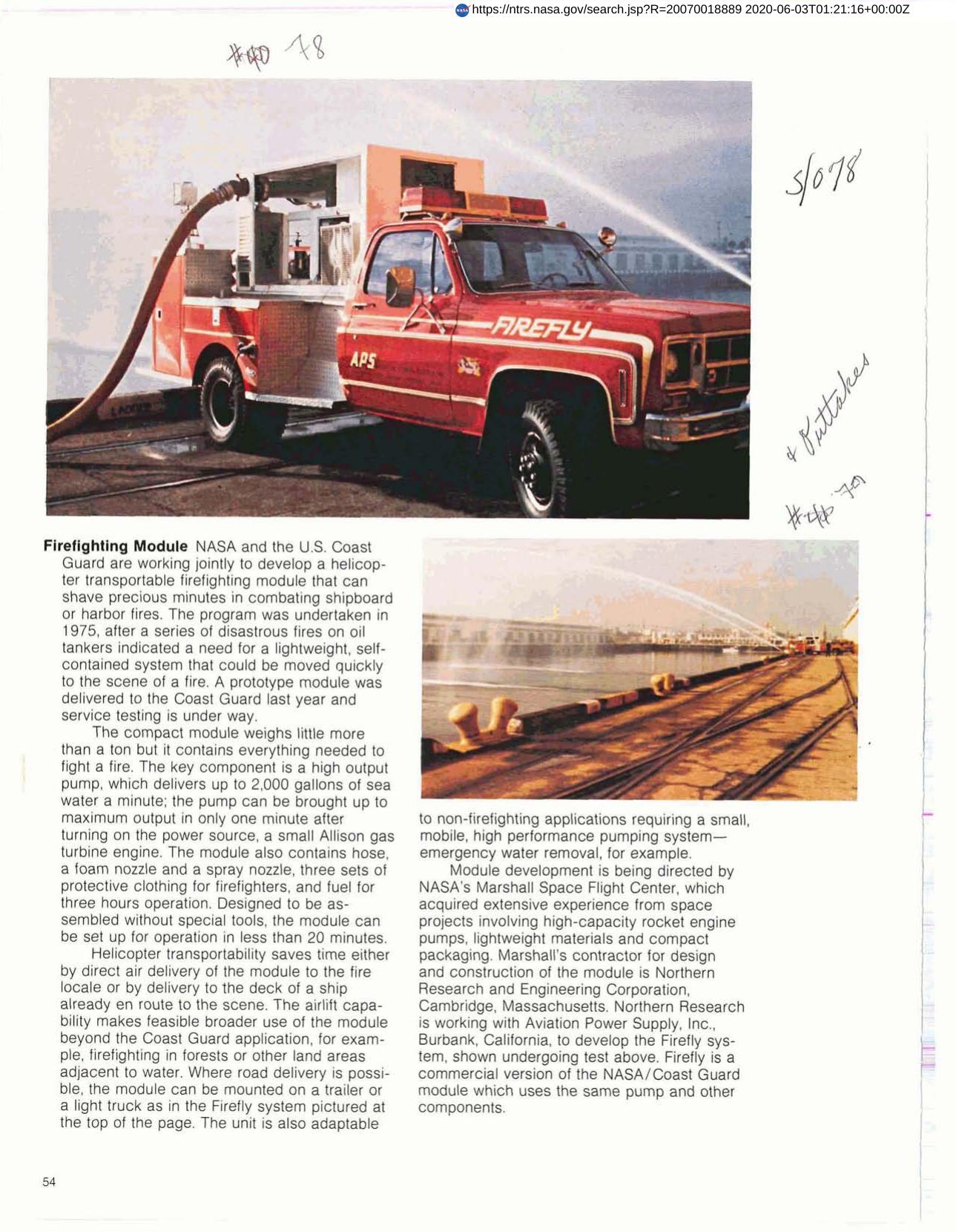 Firefighting Module (1978)