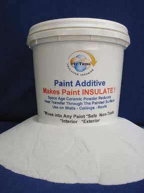 The insulating paint additive can be mixed into store-bought paints